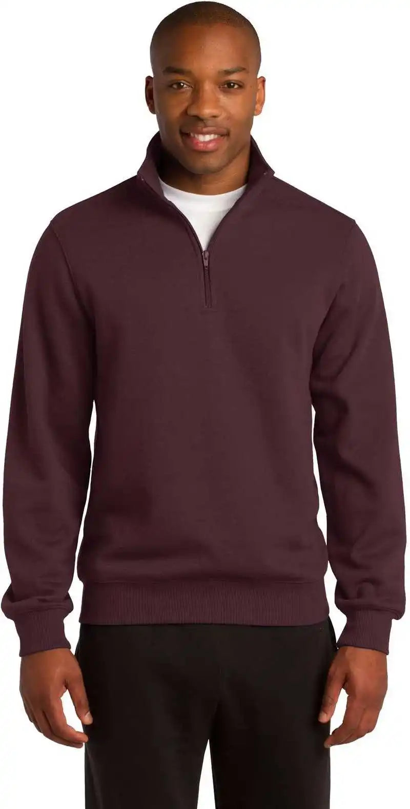Sport-tek St253 1/4-zip Sweatshirt - Maroon