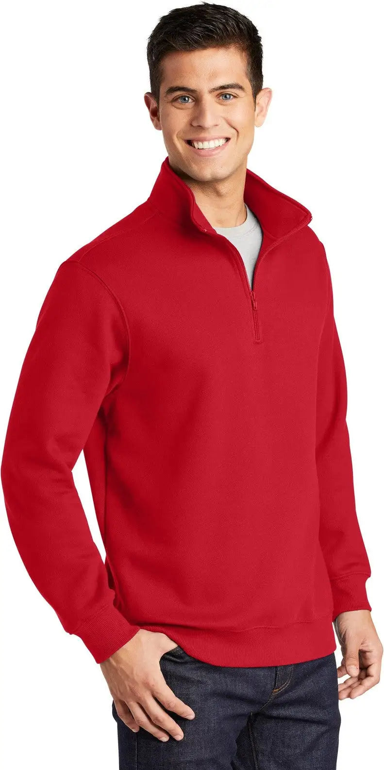 Sport-tek St253 1/4-zip Sweatshirt - True Red