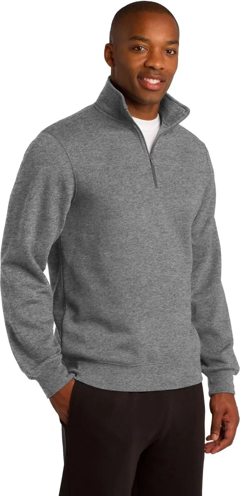 Sport-tek St253 1/4-zip Sweatshirt - Vintage Heather