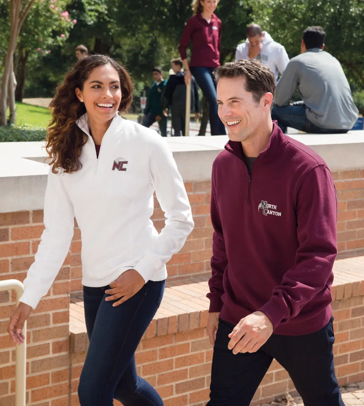 Sport-tek St253 1/4-zip Sweatshirt - White
