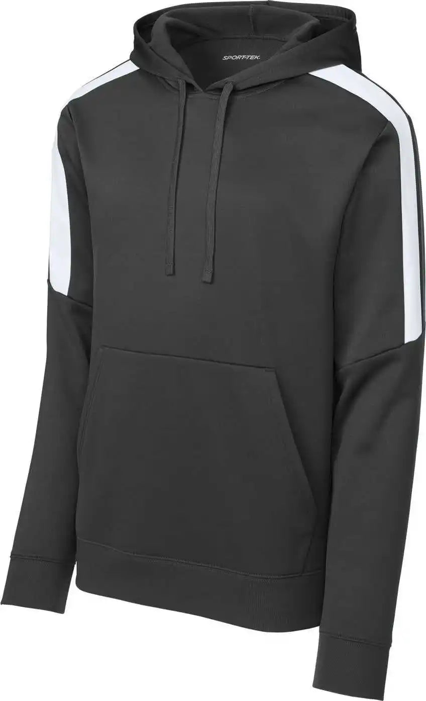 Sport Tek St255 Wick Fleece United Pullover Hoodie Irgy/white