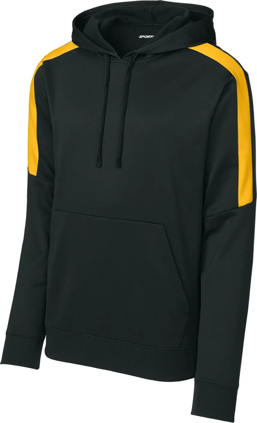 Sport-tek St255 Sport-wick Fleece United Pullover Hoodie - Black Gold