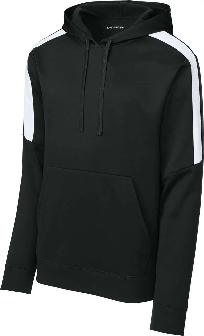 Sport-tek St255 Sport-wick Fleece United Pullover Hoodie - Black/ White