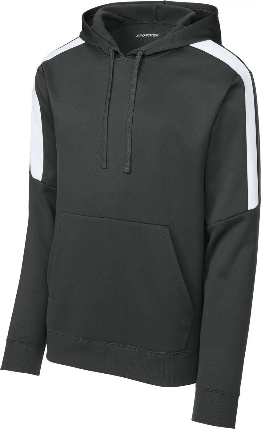 Sport-tek St255 Sport-wick Fleece United Pullover Hoodie - Iron Gray White