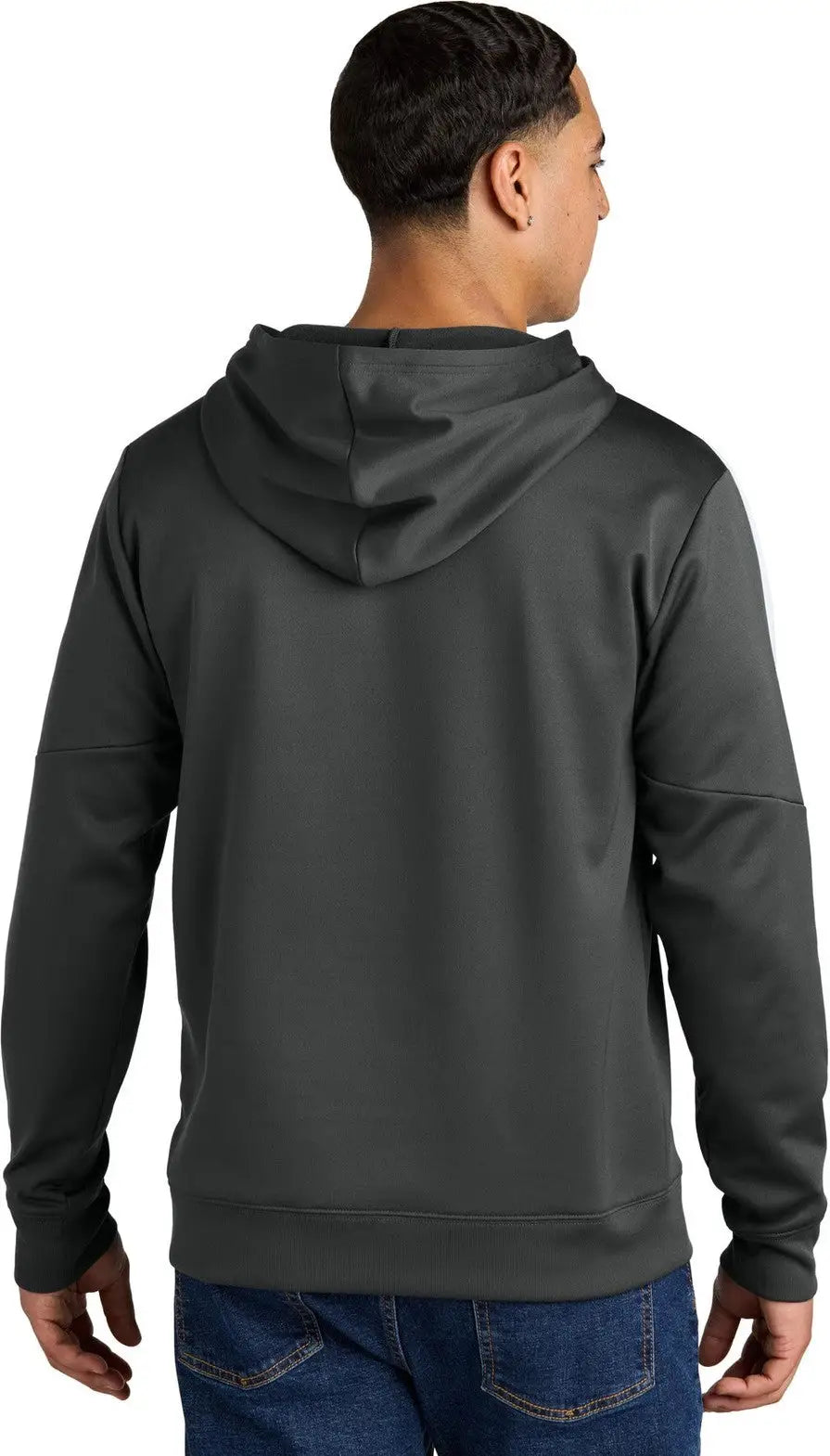 Sport-tek St255 Sport-wick Fleece United Pullover Hoodie - Iron Gray White