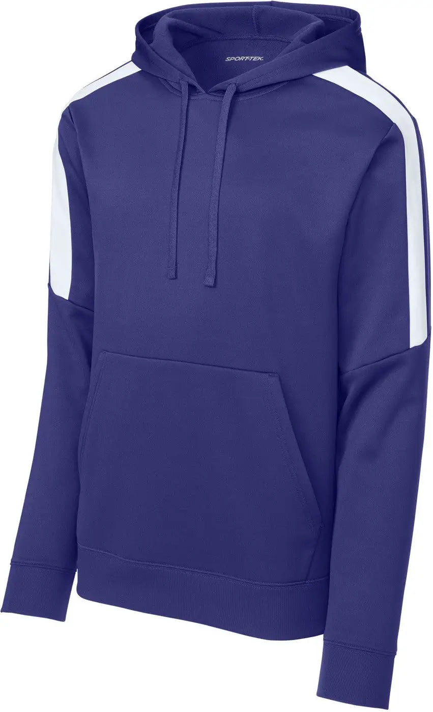Sport-tek St255 Sport-wick Fleece United Pullover Hoodie - Purple White