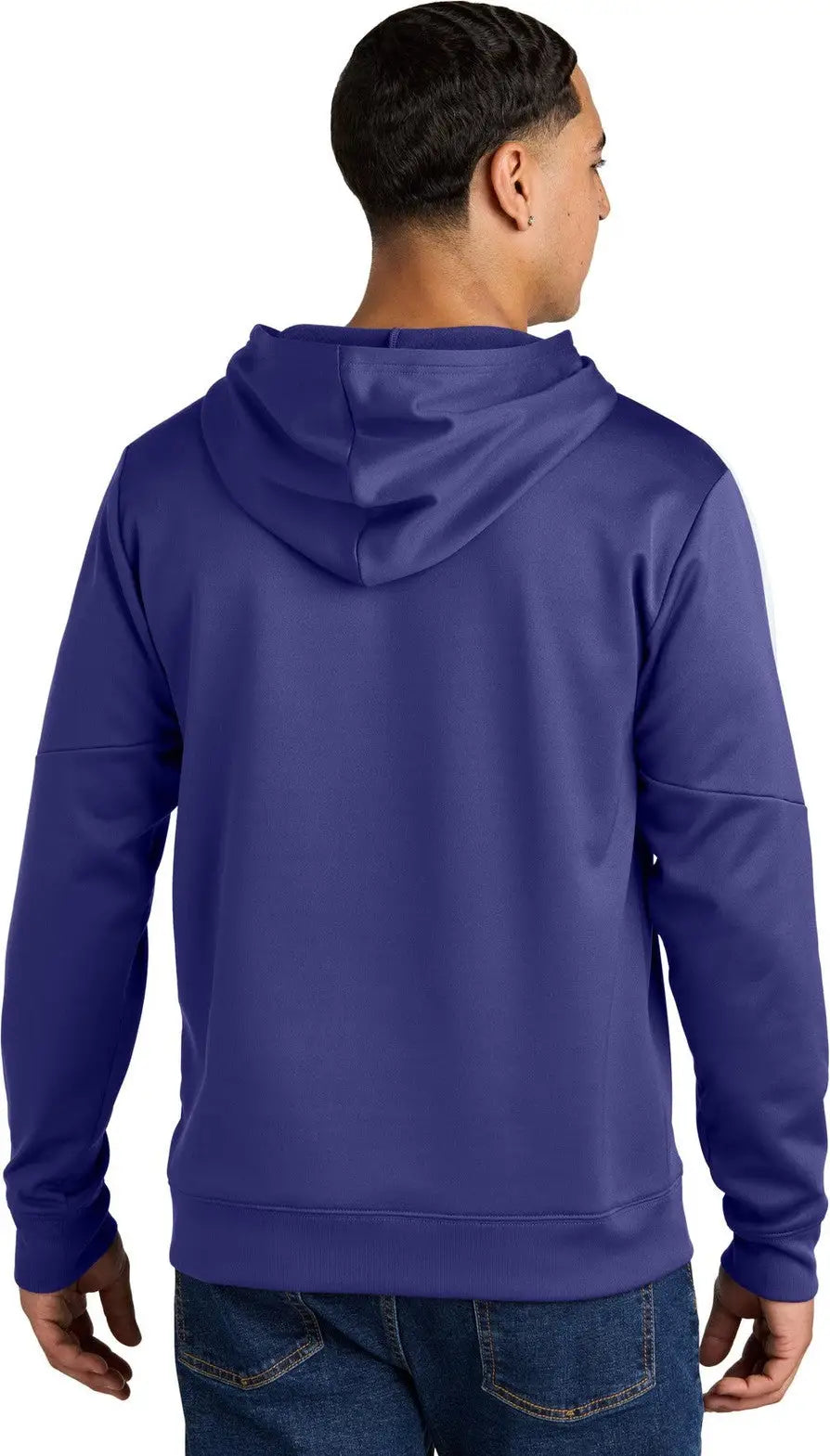 Sport-tek St255 Sport-wick Fleece United Pullover Hoodie - Purple White