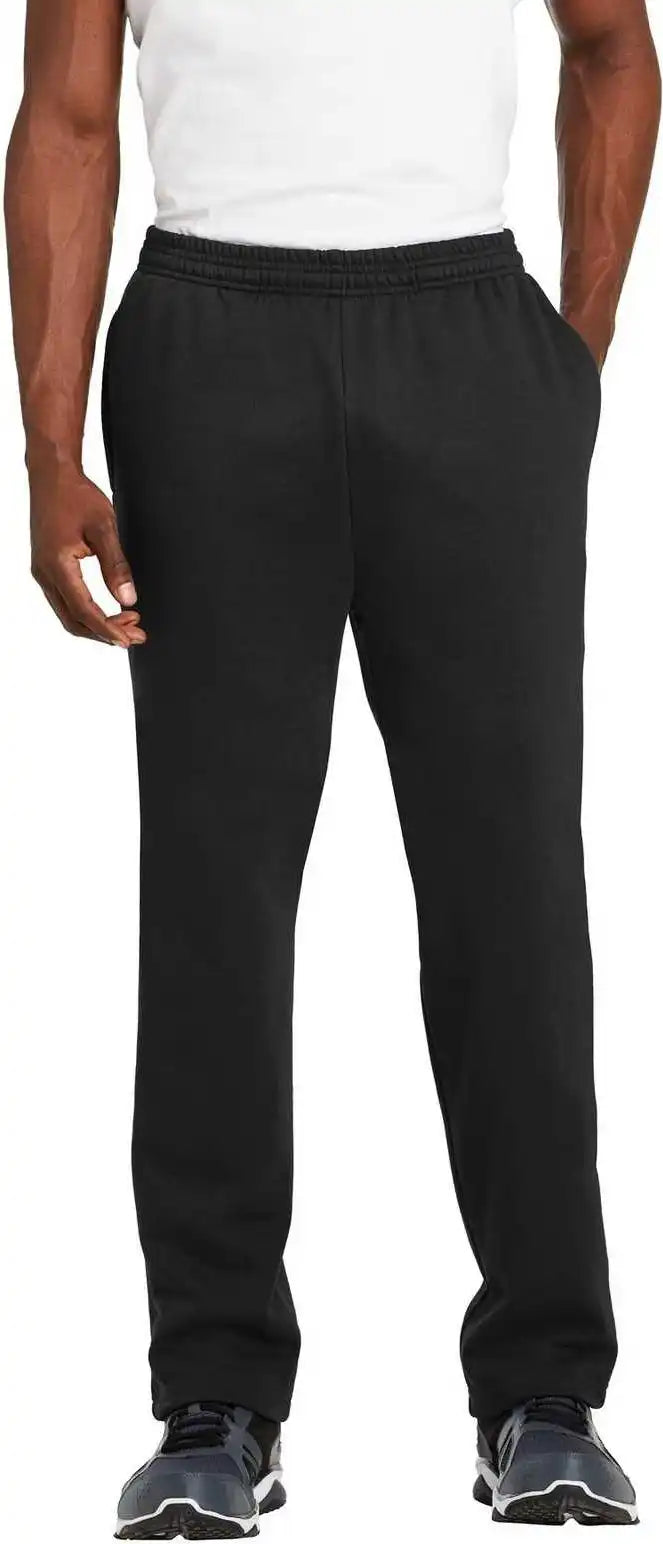Sport-tek St257 Open Bottom Sweatpant - Black