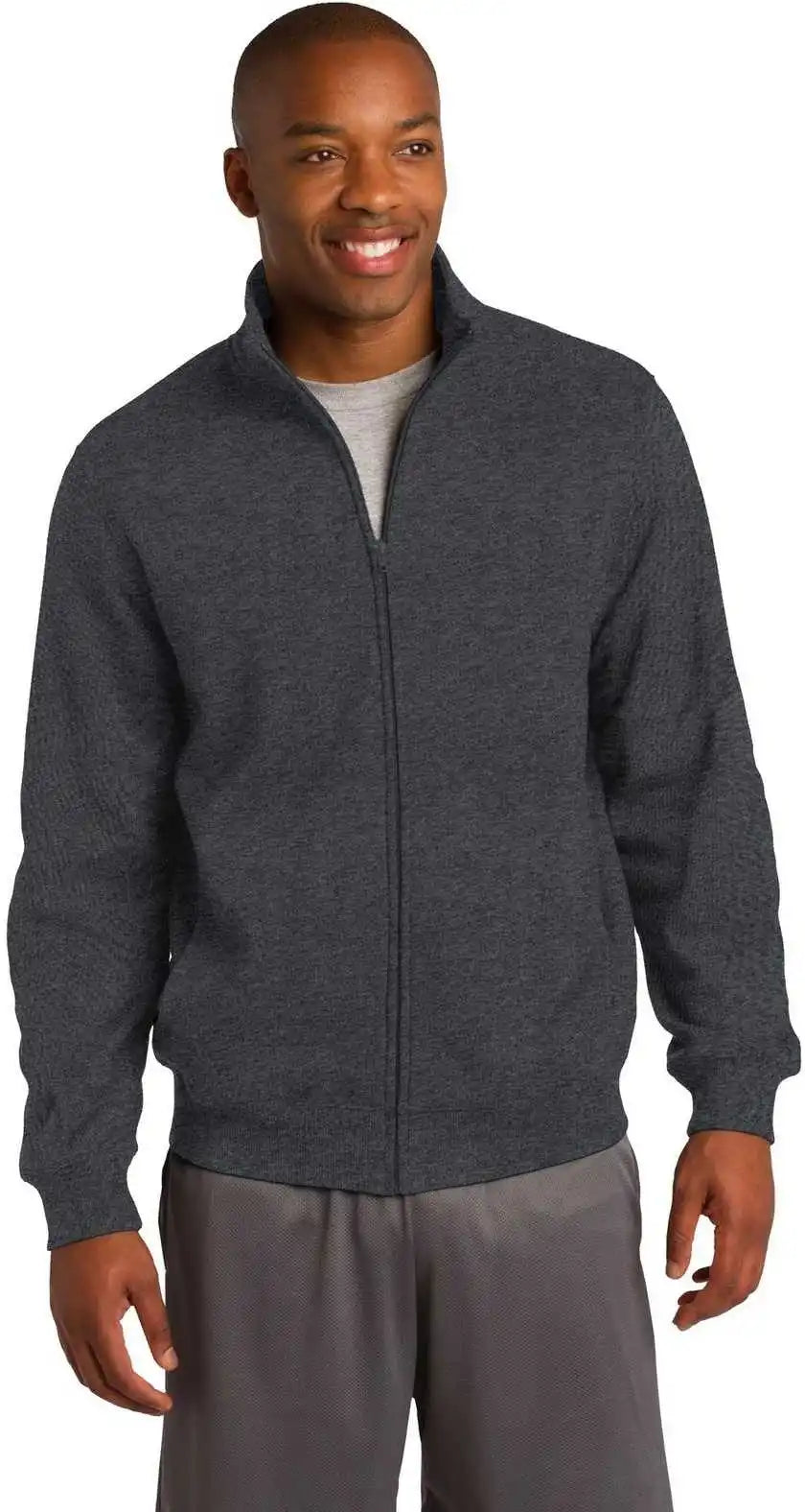 Sport Tek St259 Full Zip Sweatshirt Graphite Heather