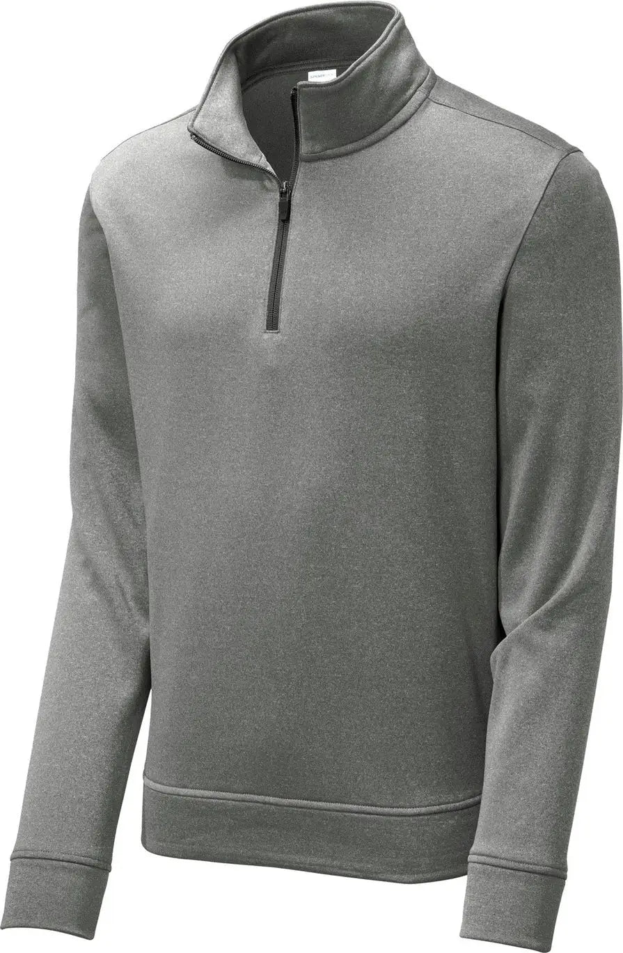 Sport-tek St263 Posicharge Sport-wick Heather Fleece 1/4-zip Pullover - Black