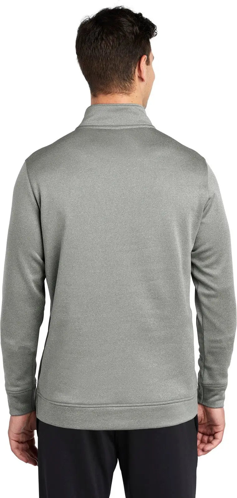 Sport-tek St263 Posicharge Sport-wick Heather Fleece 1/4-zip Pullover - Dark Silver