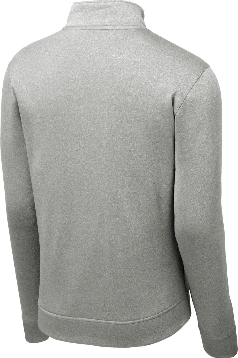 Sport-tek St263 Posicharge Sport-wick Heather Fleece 1/4-zip Pullover - Dark Silver