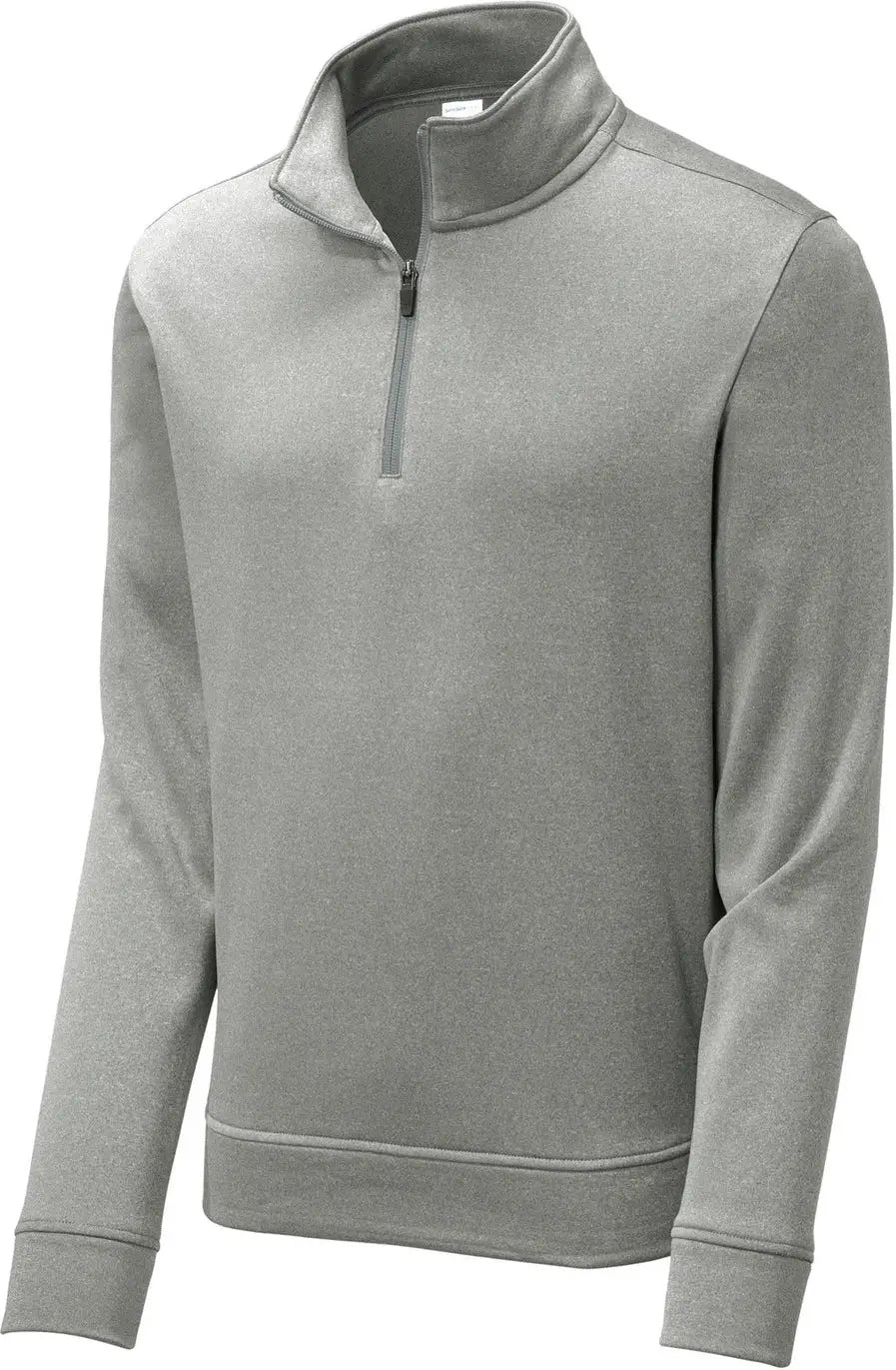 Sport-tek St263 Posicharge Sport-wick Heather Fleece 1/4-zip Pullover - Dark Silver
