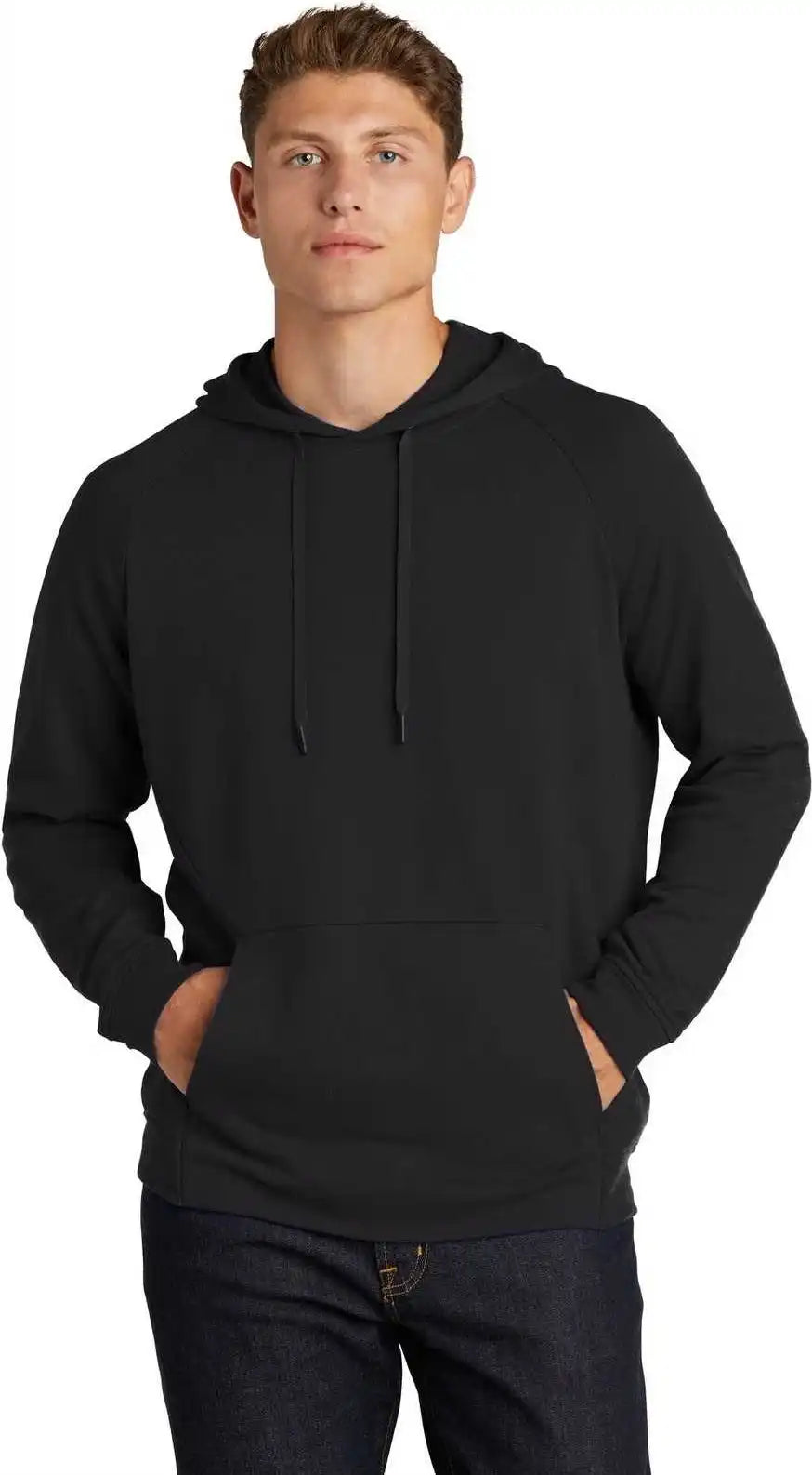Sport Tek St272 Lightweight French Terry Pullover Hoodie Black