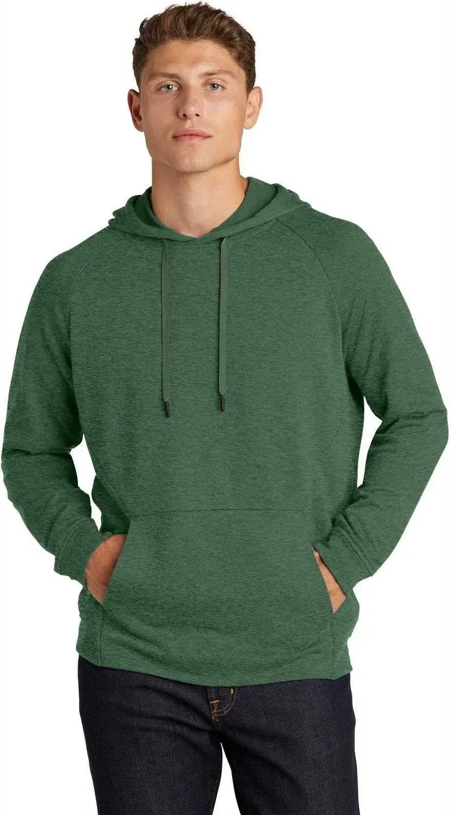 Sport-tek St272 Lightweight French Terry Pullover Hoodie - Forest Green Heather