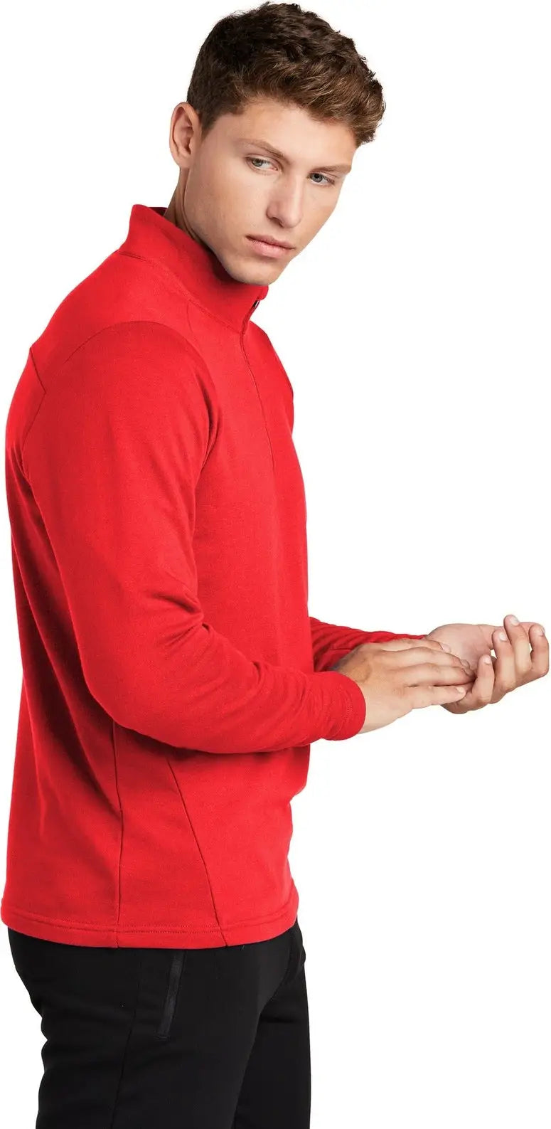 Sport-tek St273 Lightweight French Terry 1/4-zip Pullover - True Red