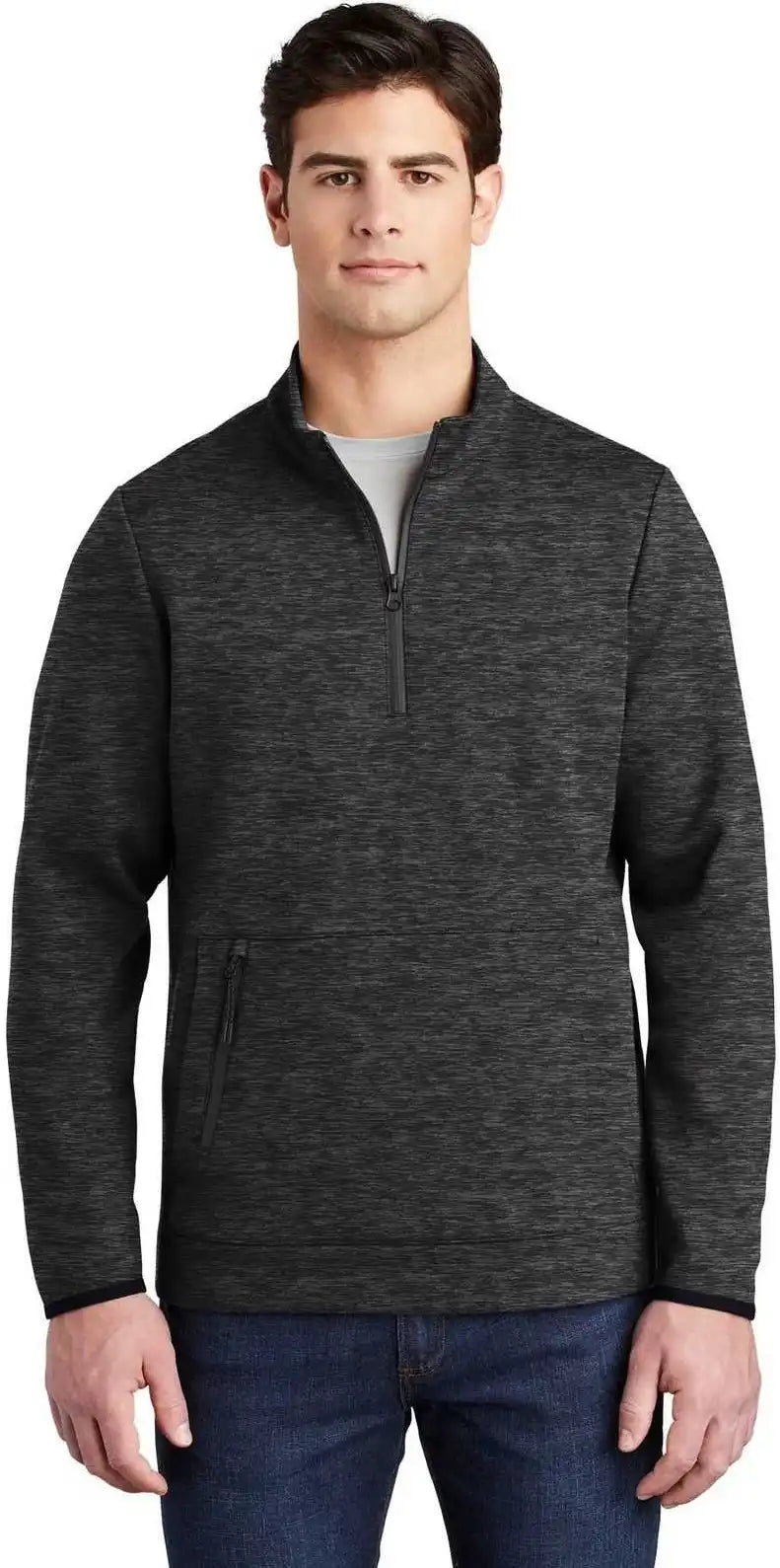 Sport Tek St281 Triumph 1/4 Zip Pullover Black Heather