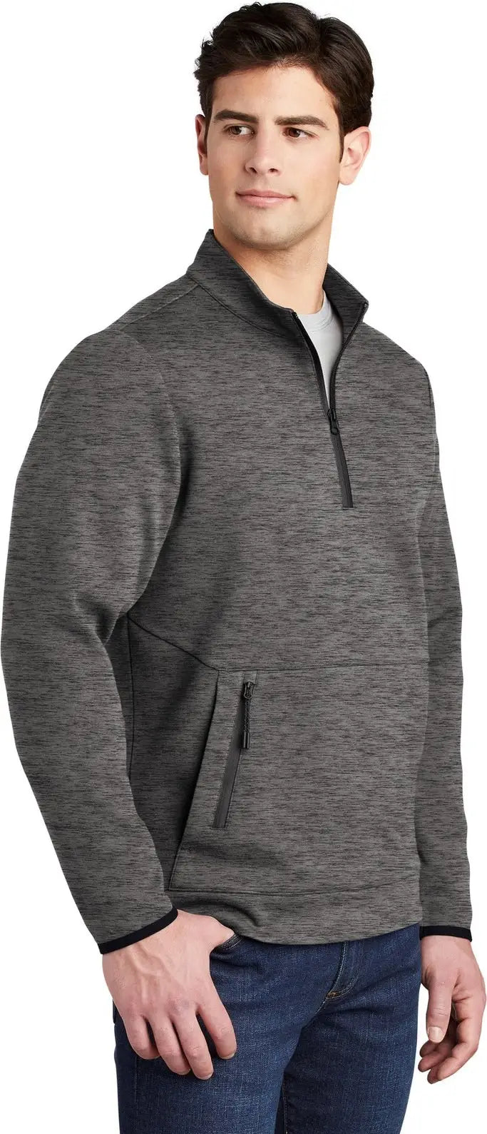 Sport-tek St281 Triumph 1/4-zip Pullover - Dark Gray Heather