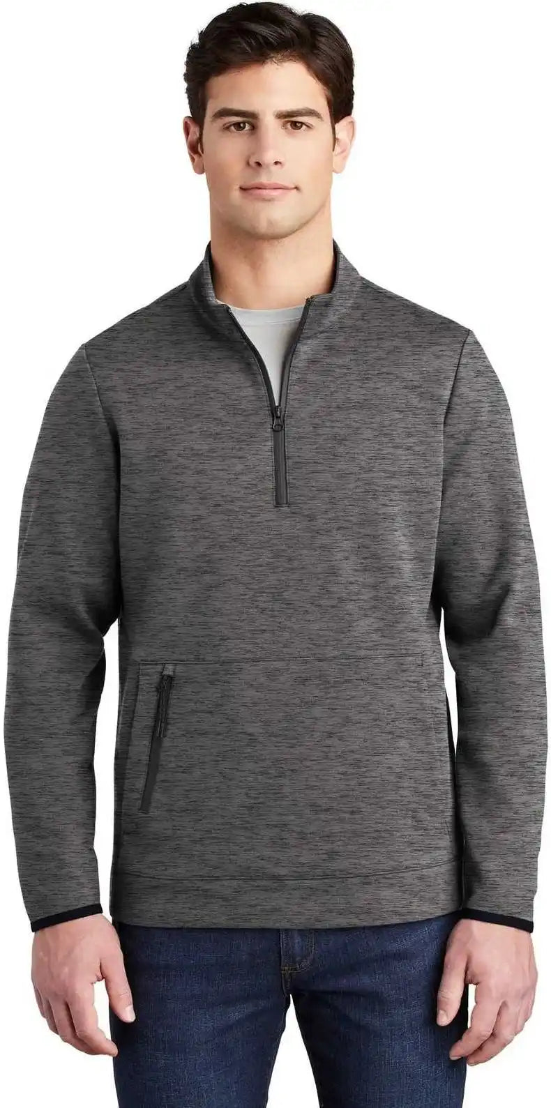 Sport Tek St281 Triumph 1/4 Zip Pullover St281dark Gray Heather