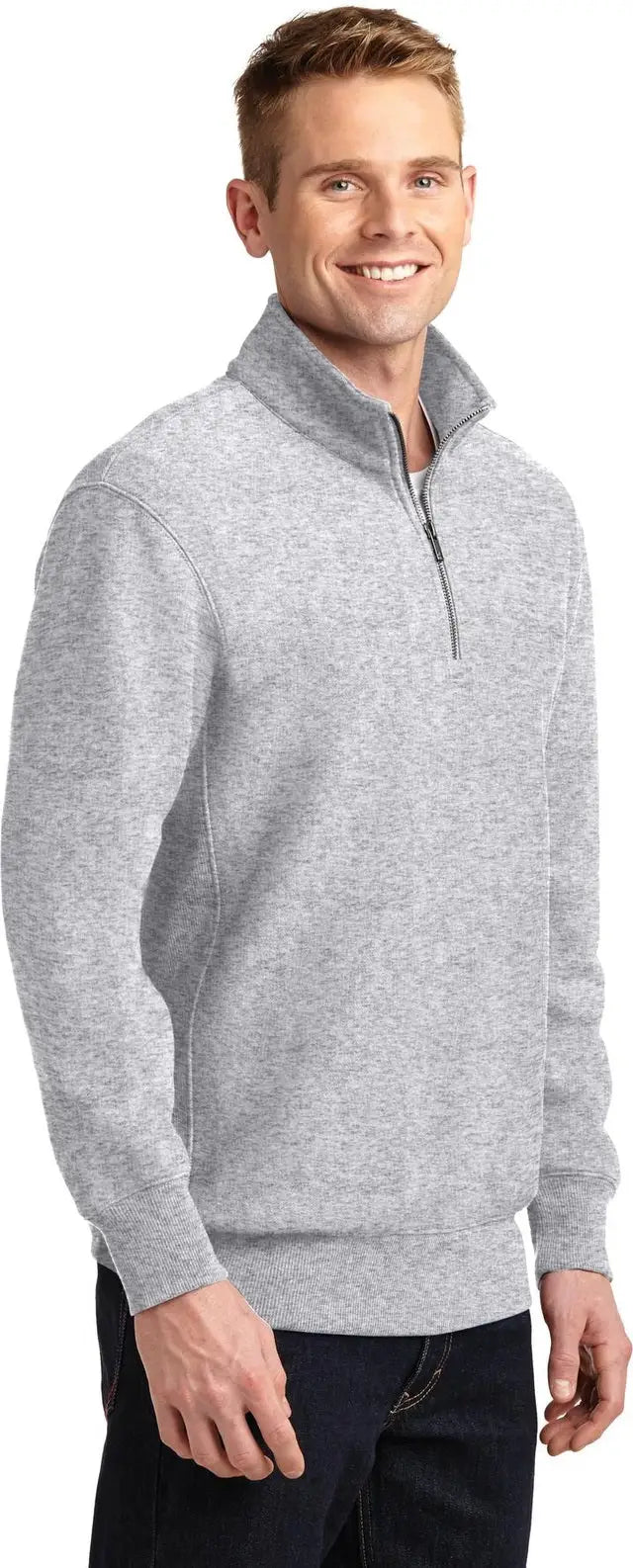 Sport-tek St283 Super Heavyweight 1/4-zip Pullover Sweatshirt - Athletic Heather