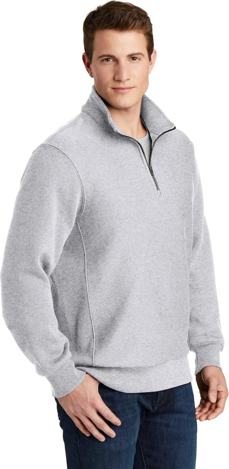 Sport-tek St283 Super Heavyweight 1/4-zip Pullover Sweatshirt - Athletic Heather