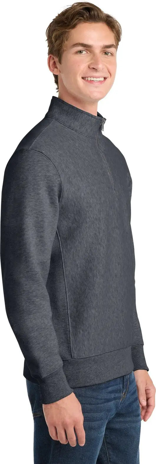 Sport-tek St283 Super Heavyweight 1/4-zip Pullover Sweatshirt - Graphite Heather
