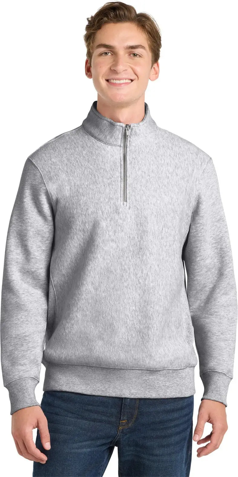 Sport-tek St283 Super Heavyweight 1/4-zip Pullover Sweatshirt - Athletic Heather