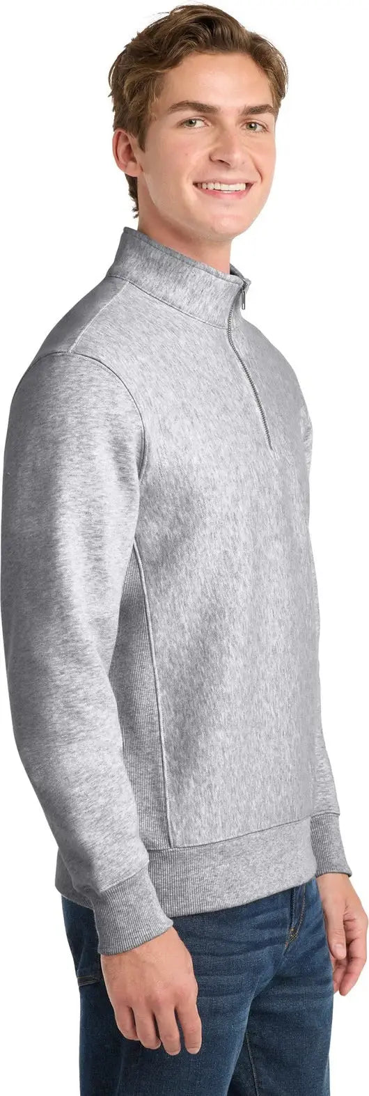 Sport-tek St283 Super Heavyweight 1/4-zip Pullover Sweatshirt - Athletic Heather