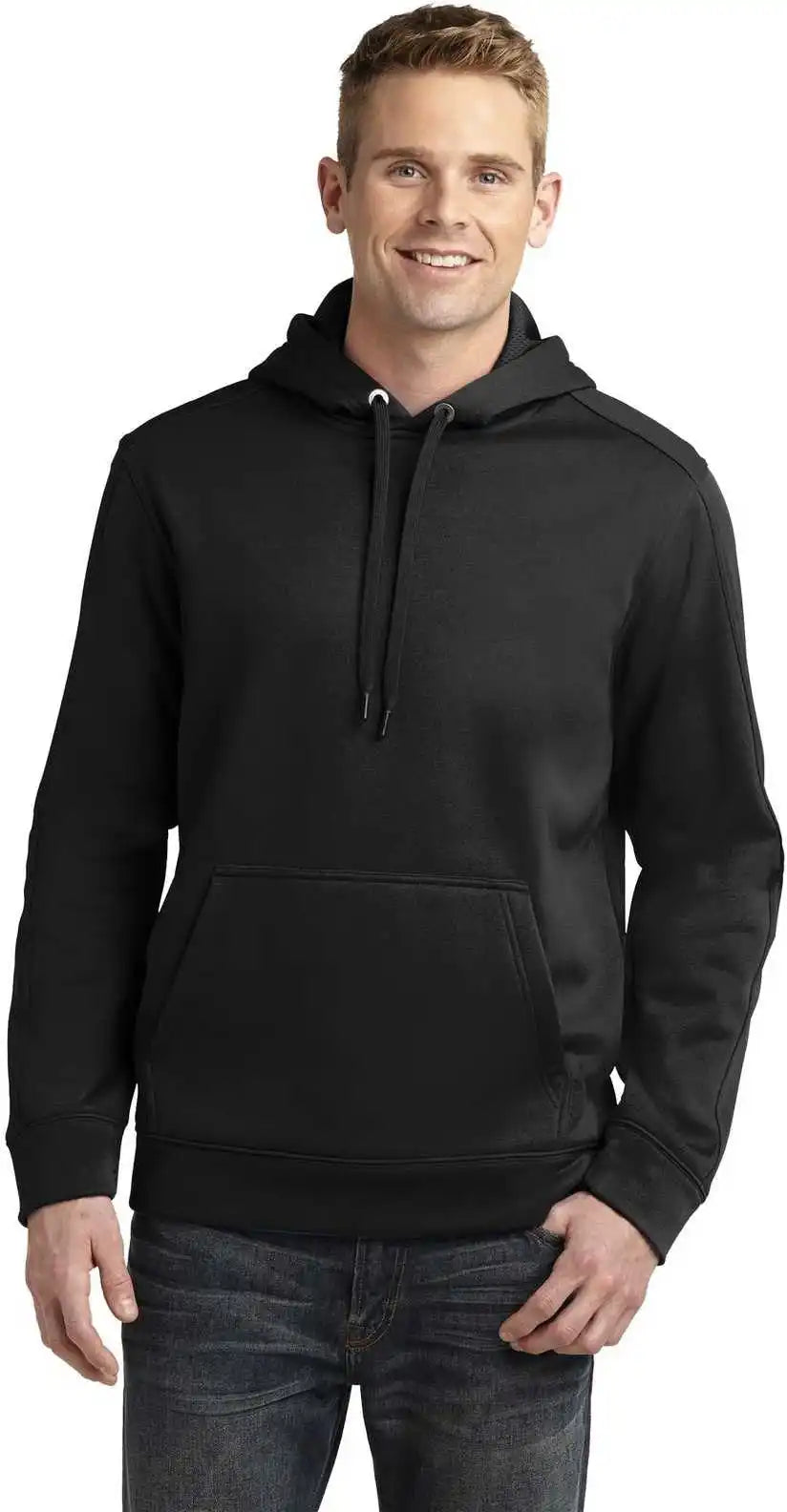 Sport-tek St290 Repel Fleece Hooded Pullover - Black