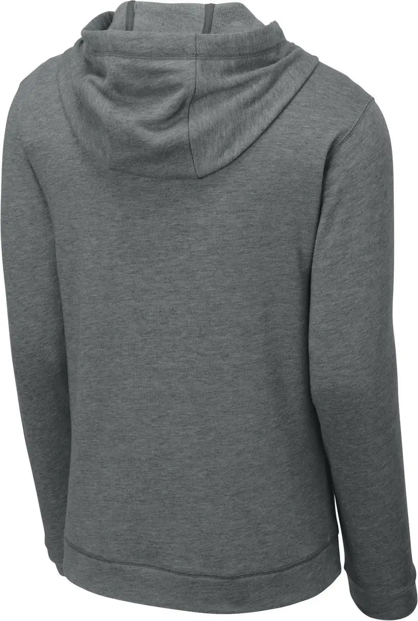 Sport-tek St296 Posicharge Tri-blend Wicking Fleece Hooded Pullover - Dark Gray Heather