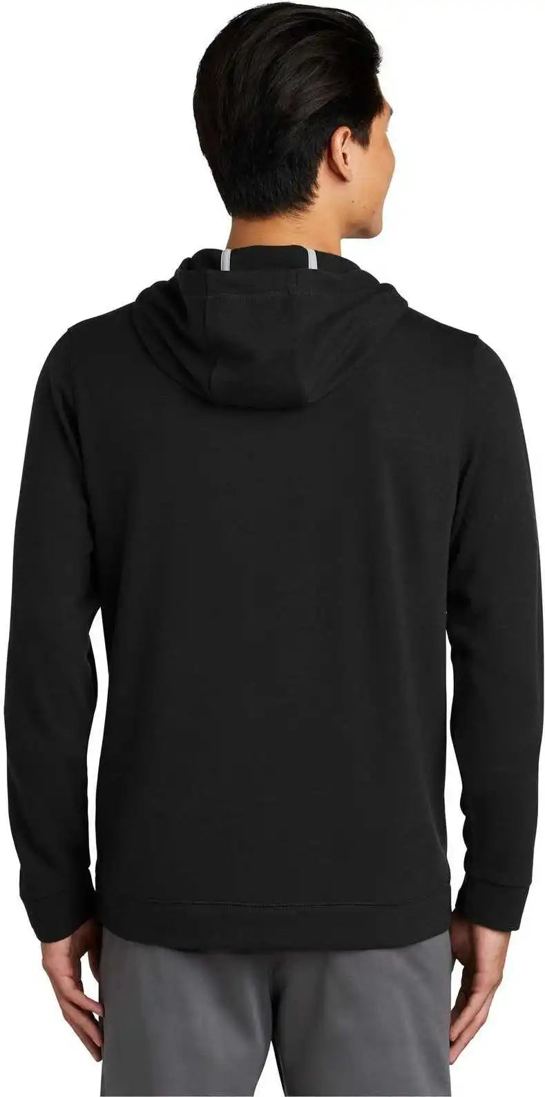 Sport-tek St296 Posicharge Tri-blend Wicking Fleece Hooded Pullover - Black Triad Solid