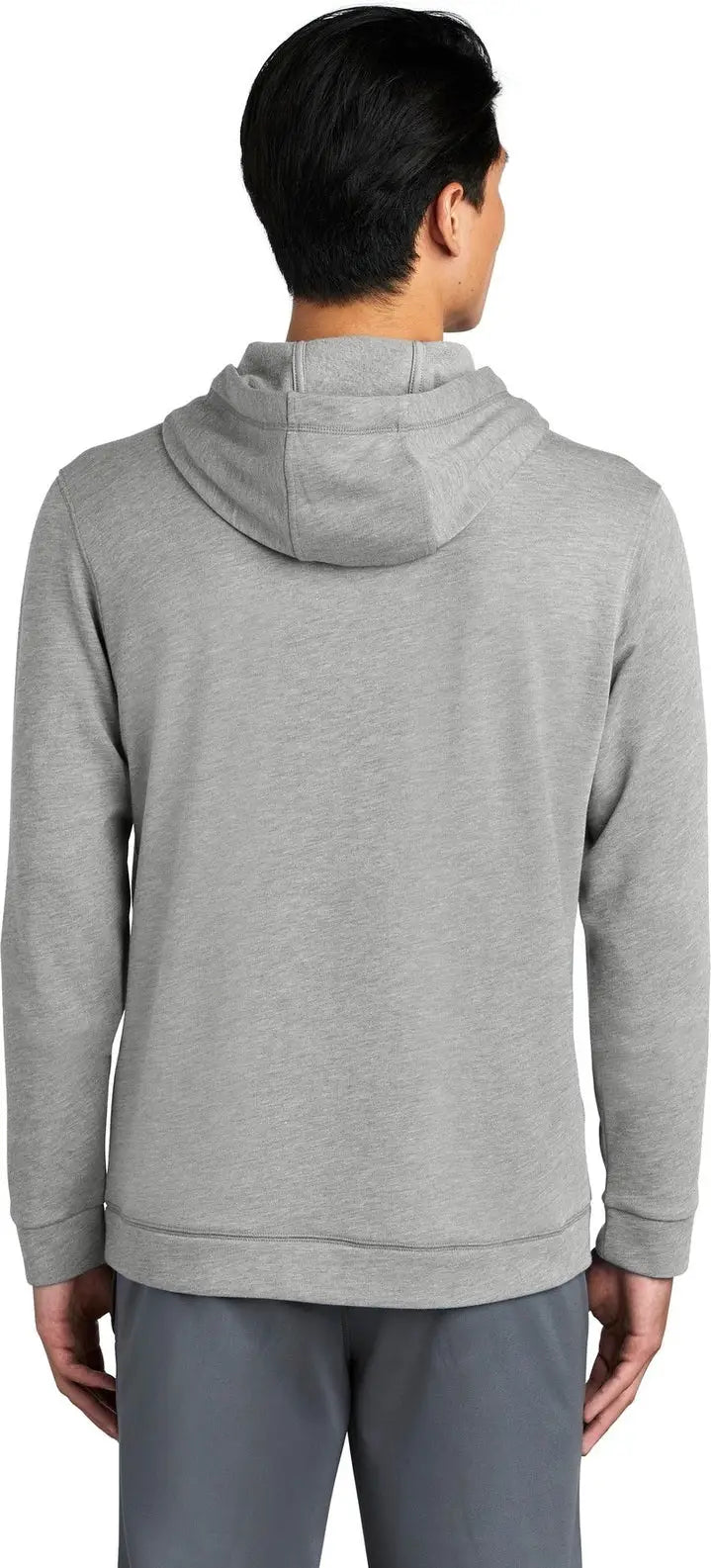 Sport-tek St296 Posicharge Tri-blend Wicking Fleece Hooded Pullover - Light Gray Heather