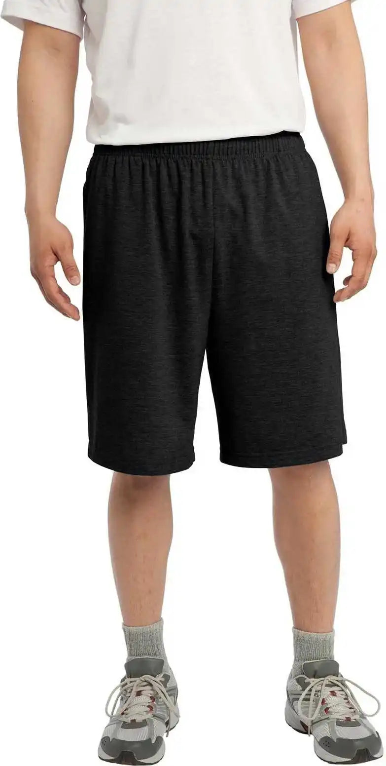 Sport-tek St310 Jersey Knit Short with Pockets - Black