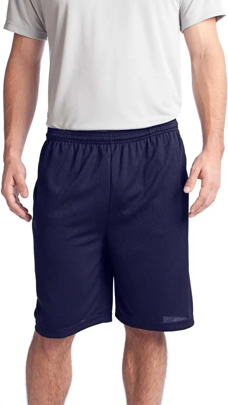 Sport Tek St312 Posicharge Tough Mesh Pocket Short True Navy