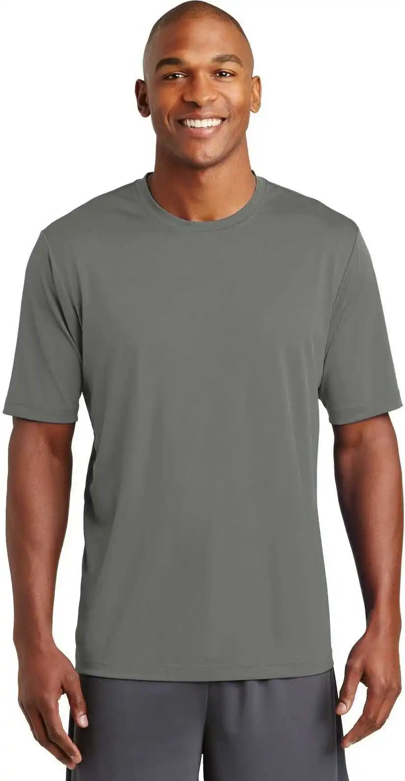 Sport Tek St320 Posicharge Tough Tee Dark Smoke Gray