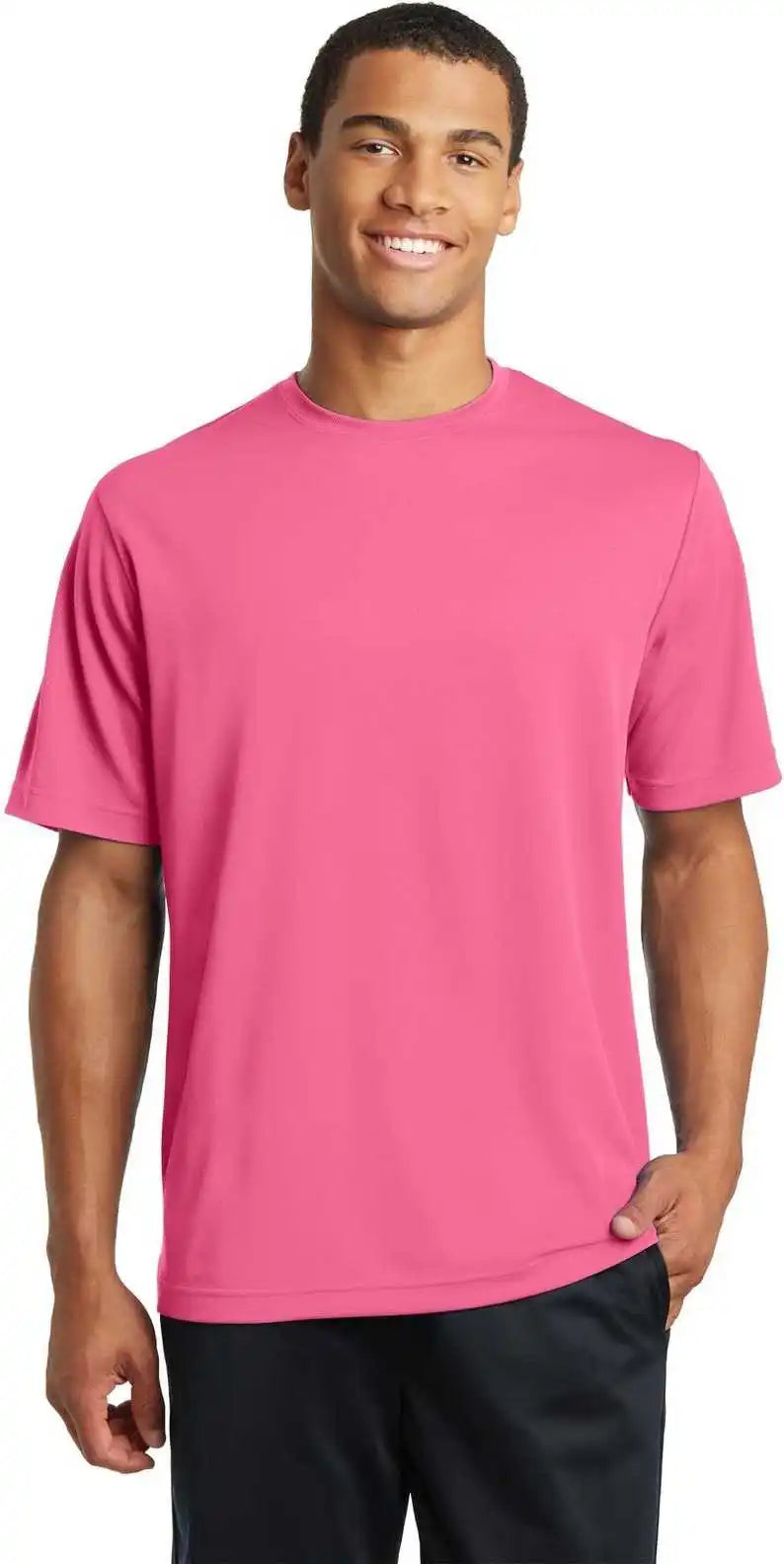 Sport-tek St340 Posicharge Racermesh Tee - Bright Pink