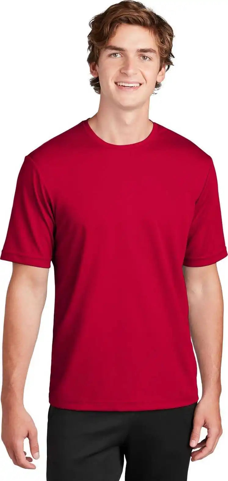 Sport Tek St340 Posicharge Racermesh Tee Deep Red