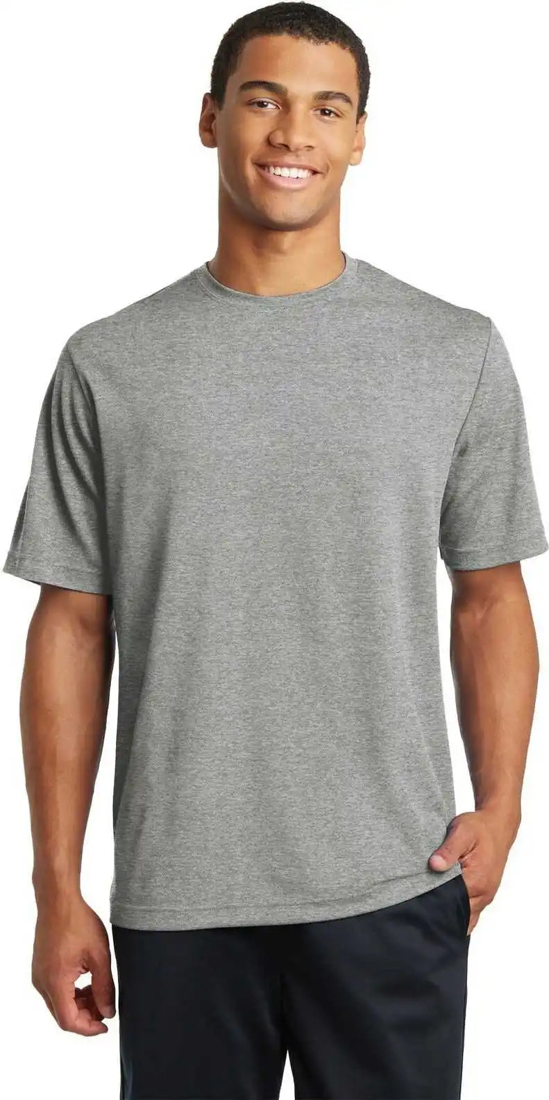Sport Tek St340 Posicharge Racermesh Tee Gray Heather