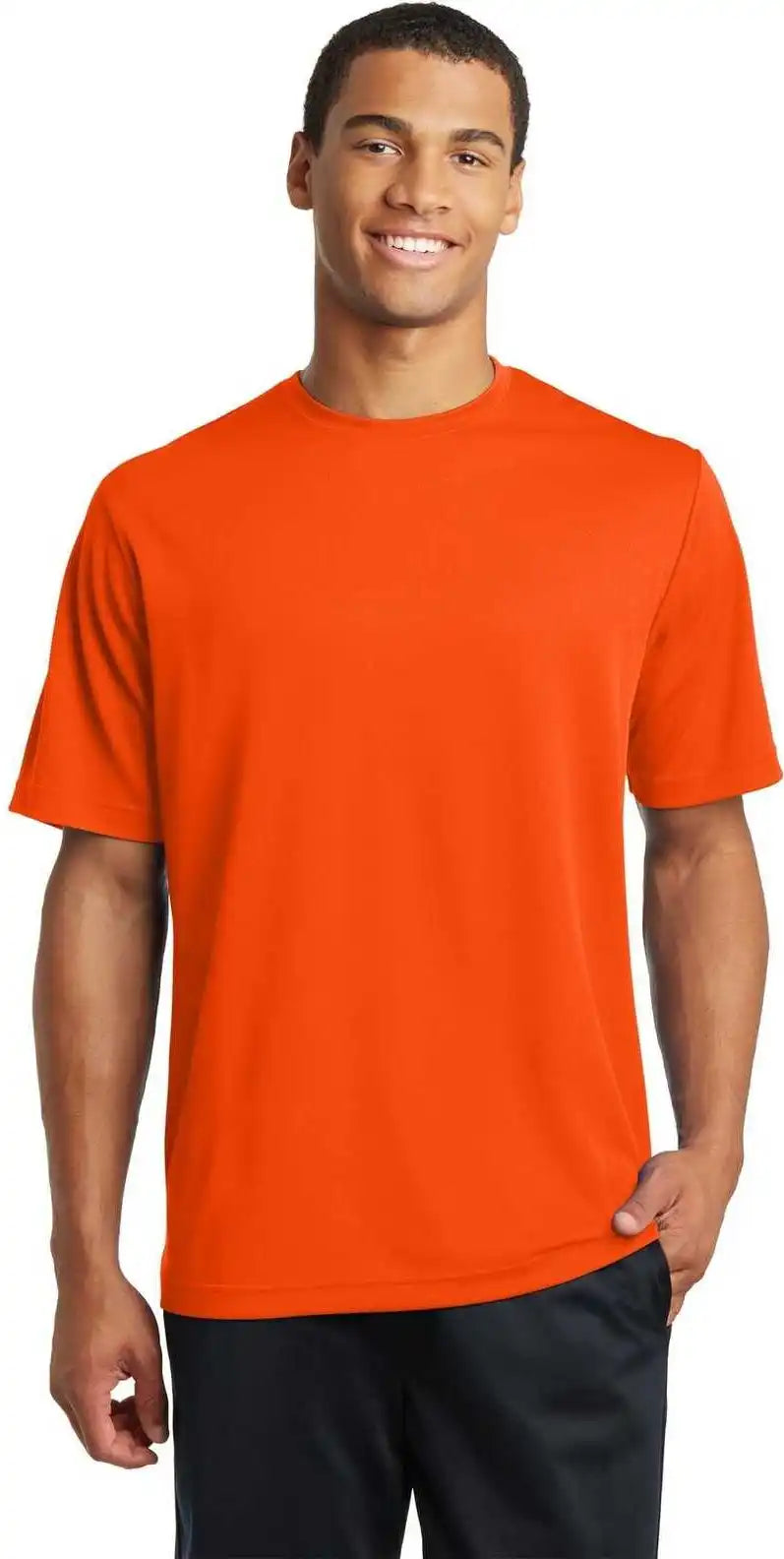 Sport Tek St340 Posicharge Racermesh Tee Neon Orange