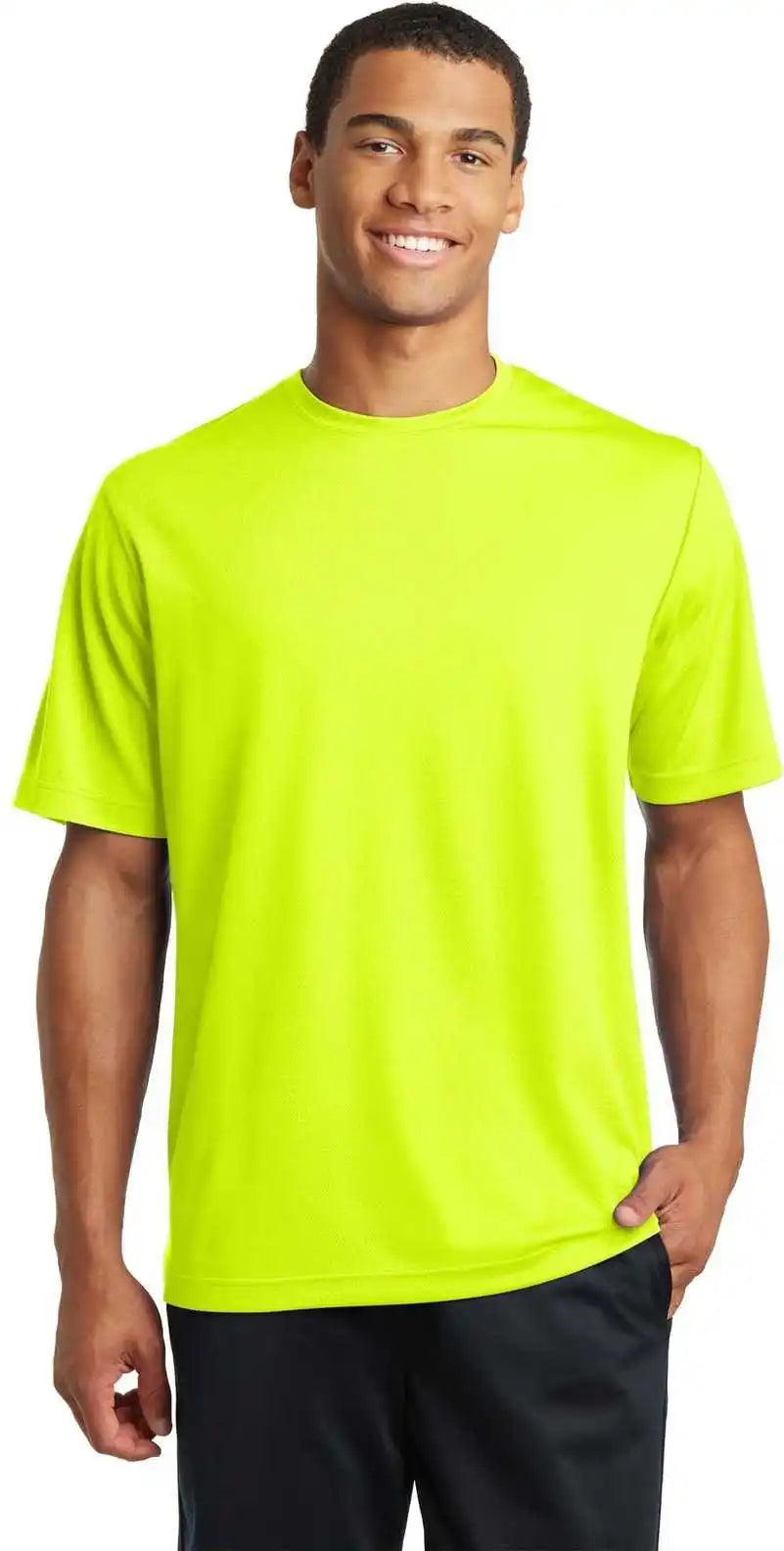 Sport Tek St340 Posicharge Racermesh Tee Neon Yellow