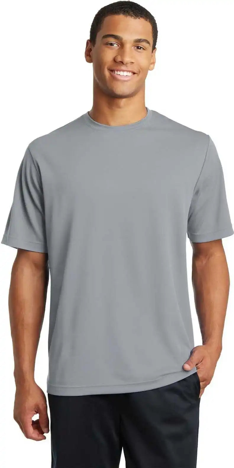 Sport Tek St340 Posicharge Racermesh Tee Silver