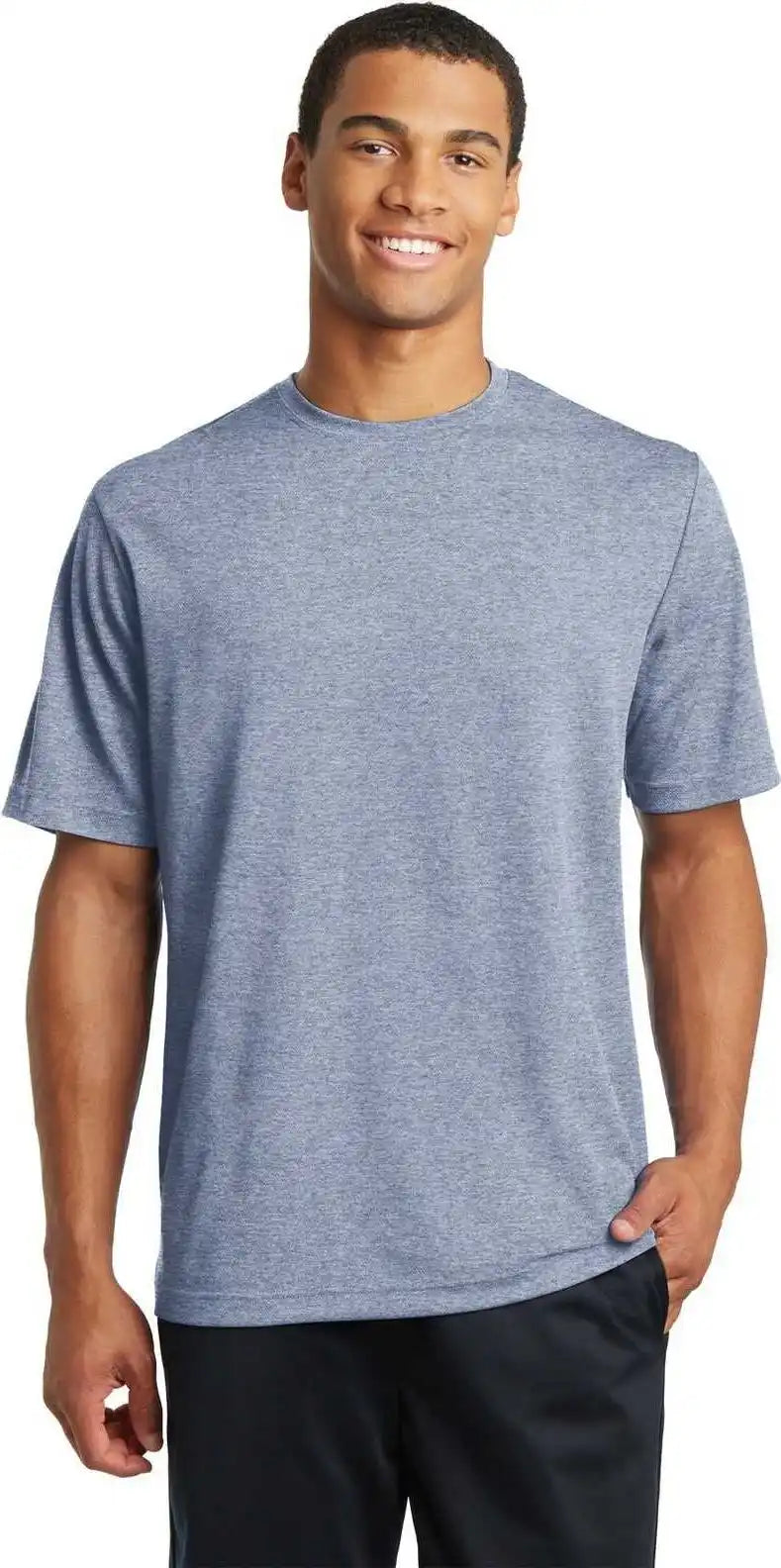 Sport Tek St340 Posicharge Racermesh Tee True Navy Heather