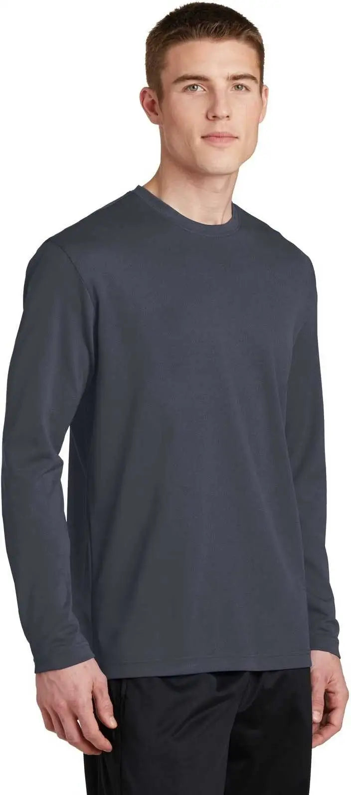 Sport-tek St340ls Posicharge Racermesh Long Sleeve Tee - Graphite