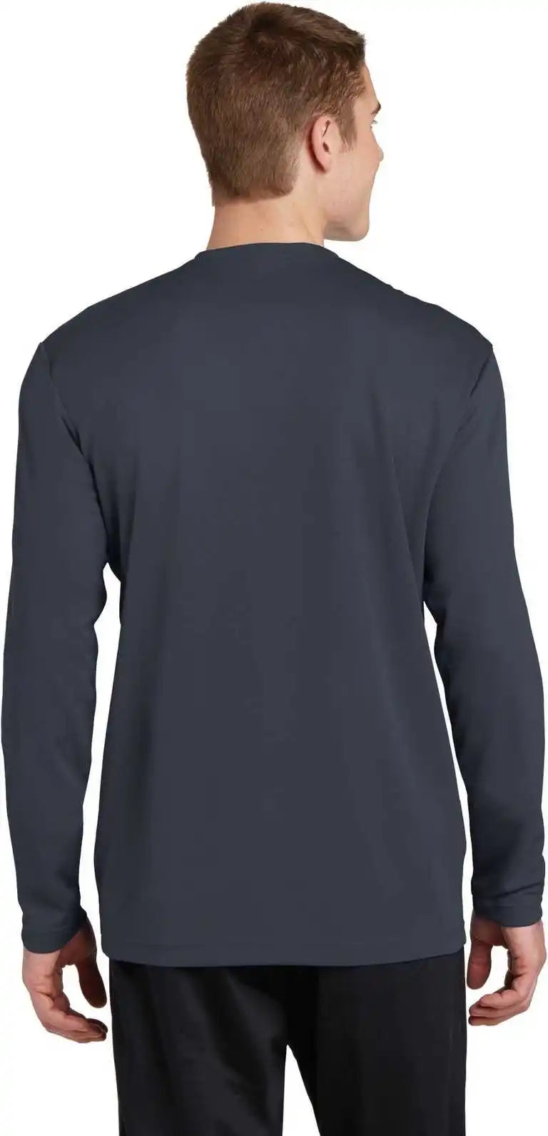 Sport Tek St340ls Posicharge Racermesh Long Sleeve Tee Graphite