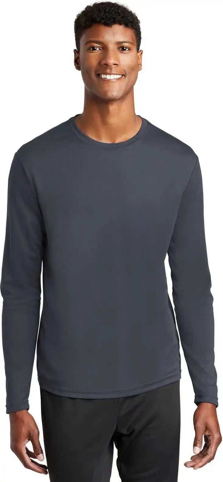 Sport-tek St340ls Posicharge Racermesh Long Sleeve Tee - Graphite