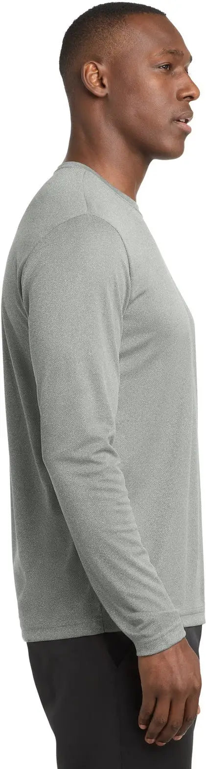 Sport-tek St340ls Posicharge Racermesh Long Sleeve Tee - Gray Heather