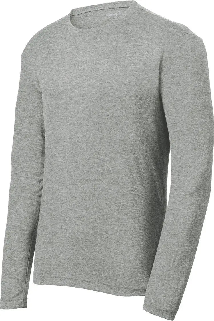 Sport-tek St340ls Posicharge Racermesh Long Sleeve Tee - Gray Heather