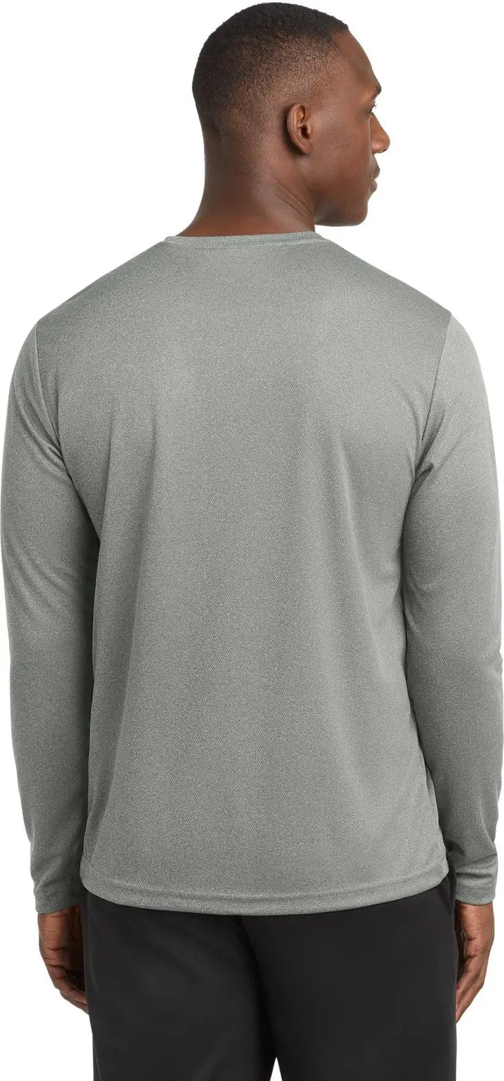 Sport-tek St340ls Posicharge Racermesh Long Sleeve Tee - Gray Heather