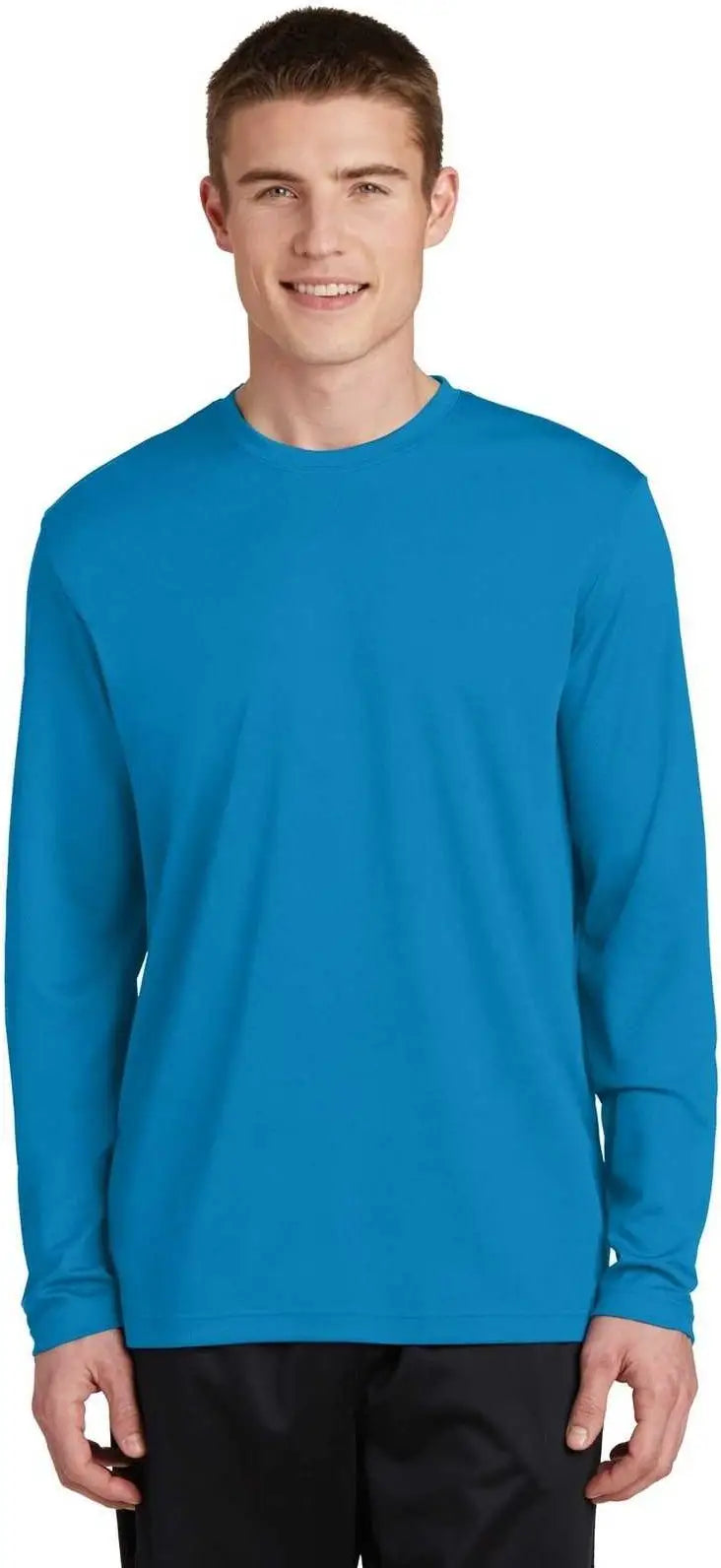 Sport-tek St340ls Posicharge Racermesh Long Sleeve Tee - Pond Blue