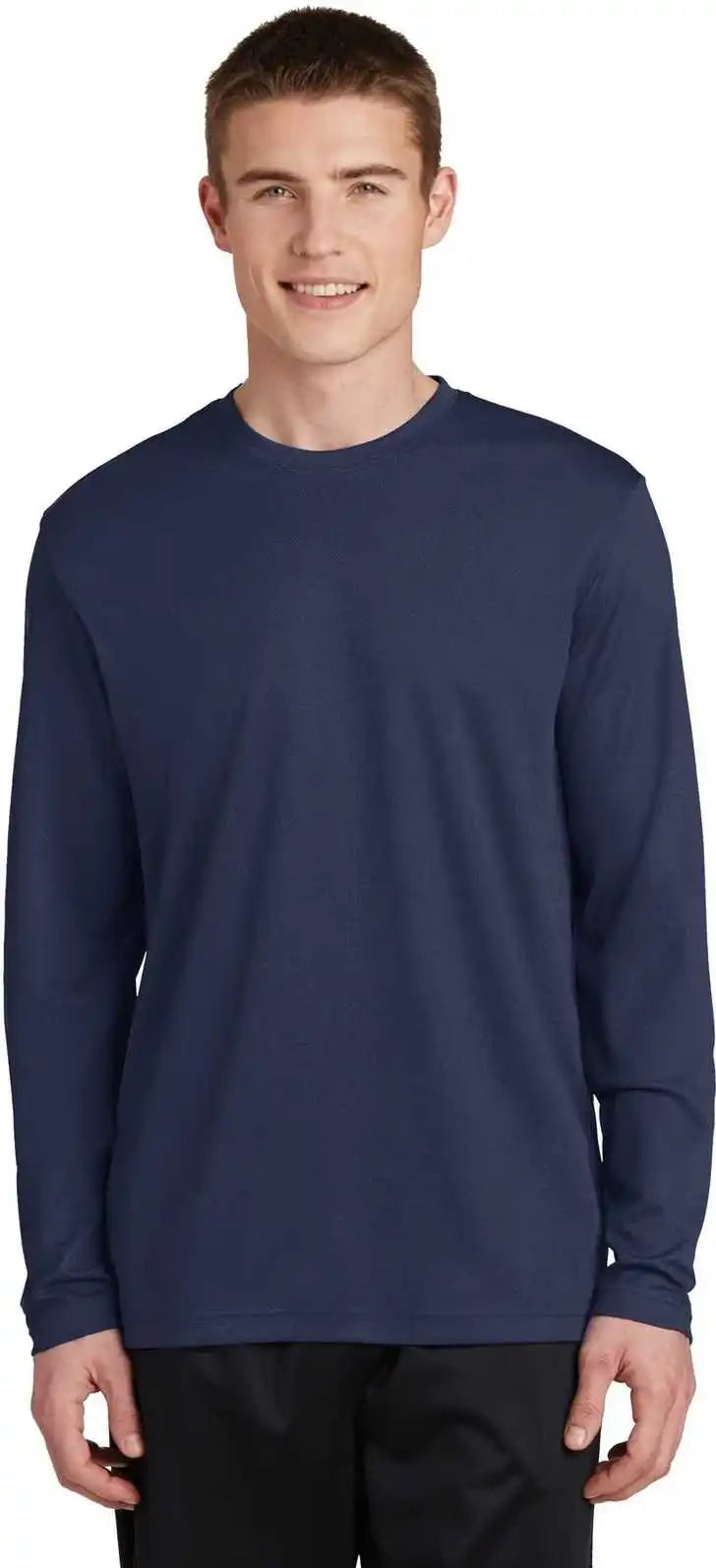 Sport Tek St340ls Posicharge Racermesh Long Sleeve Tee True Navy